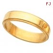 14K Yellow Gold Flat Edge Band