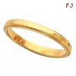 14K Yellow Gold Flat Edge Band