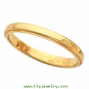 14K Yellow Gold Flat Edge Band