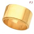 14K Yellow Gold Flat Edge Band