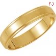 14K Yellow Gold Flat Edge Band