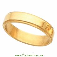 14K Yellow Gold Flat Edge Band