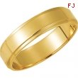 14K Yellow Gold Flat Edge Band