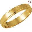 14K Yellow Gold Flat Edge Band