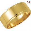 14K Yellow Gold Flat Edge Band