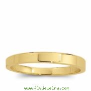 14K Yellow Gold Flat Tapered Band