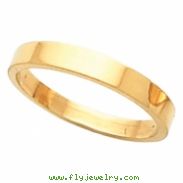 14K Yellow Gold Flat Tapered Band