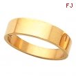 14K Yellow Gold Flat Tapered Band