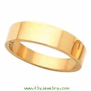 14K Yellow Gold Flat Tapered Band