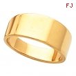 14K Yellow Gold Flat Tapered Band