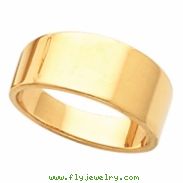 14K Yellow Gold Flat Tapered Band