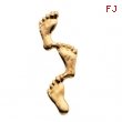 14K Yellow Gold Footprints In The Sand Lapel Pin