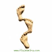 14K Yellow Gold Footprints In The Sand Lapel Pin