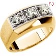 14K Yellow Gold Gents Diamond Ring