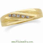 14K Yellow Gold Gents Diamond Wedding Band