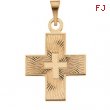 14K Yellow Gold Greek Cross Pendant