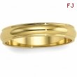 14K Yellow Gold Half Round Edge Band