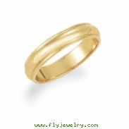 14K Yellow Gold Half Round Edge Band