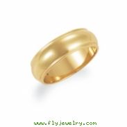 14K Yellow Gold Half Round Edge Band