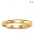 14K Yellow Gold Half Round Tapered Band