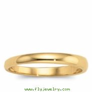 14K Yellow Gold Half Round Tapered Band