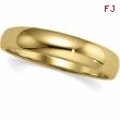 14K Yellow Gold Half Round Tapered Band