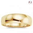 14K Yellow Gold Half Round Tapered Band