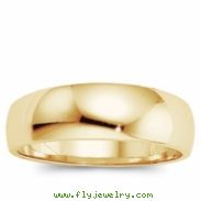 14K Yellow Gold Half Round Tapered Band