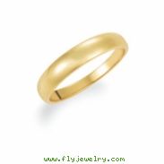 14K Yellow Gold Half Round Tapered Band