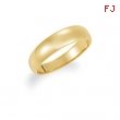 14K Yellow Gold Half Round Tapered Band