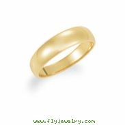 14K Yellow Gold Half Round Tapered Band