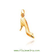 14K Yellow Gold High Heel Shoe Charm