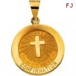 14K Yellow Gold Hollow Confirmation Medal