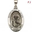 14K Yellow Gold Hollow Oval Sacred Heart Of Jesus Medal