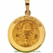 14K Yellow Gold Holy Communion Medal