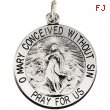 14K Yellow Gold Immaculate Conception Medal