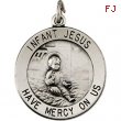 14K Yellow Gold Infant Jesus Medal