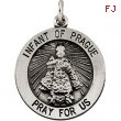 14K Yellow Gold Infant Of Prague Medal