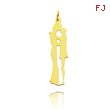 14K Yellow Gold Kissing Couple Charm