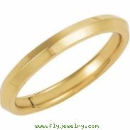 14K Yellow Gold Knife Edge Comfort Fit Band