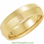 14K Yellow Gold Knife Edge Comfort Fit Band