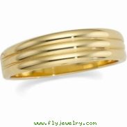 14K Yellow Gold Ladies Tapered Design Band