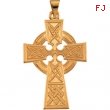 14K Yellow Gold Large Celtic Cross Pendant