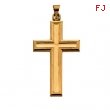 14K Yellow Gold Large Cross Pendant