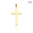 14K Yellow Gold Large Engraveable Cross Pendant