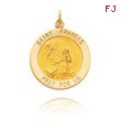 14K Yellow Gold Large Saint Francis Medal