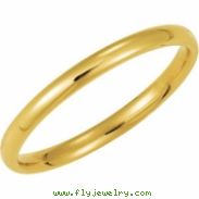 14K Yellow Gold Light Comfort Fit Band