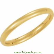 14K Yellow Gold Light Comfort Fit Band