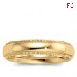 14K Yellow Gold Light Comfort Fit Milgrain Ban