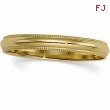 14K Yellow Gold Light Milgrain Band